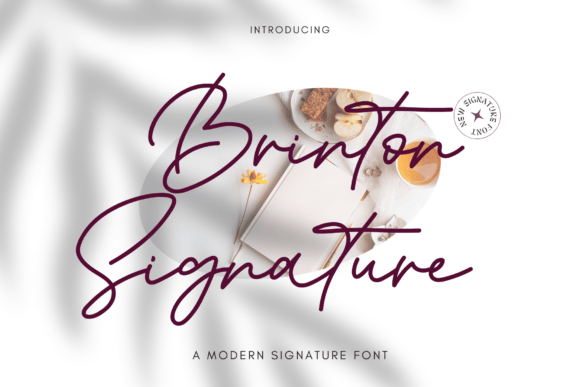 Brinton Signature: A Modern Script Font for Campaign Design