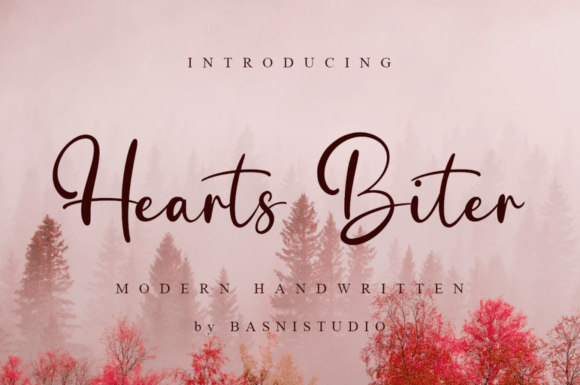 Hearts Biter: A Delicate Script Font for Branding Projects