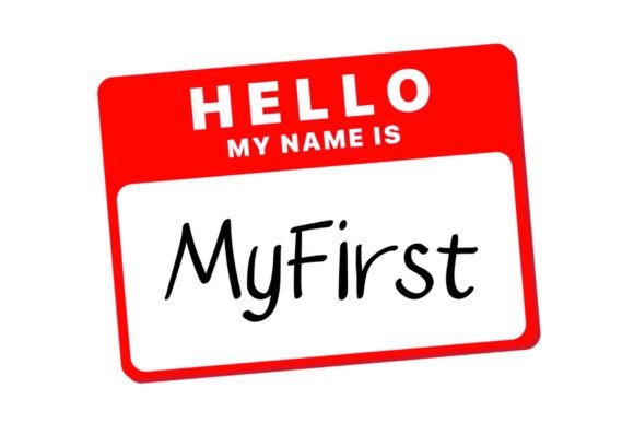 My First: A Handwritten Font with Laid-Back Elegance