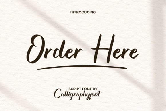 Order Here: The Modern Script Font That Elevates Your Campaigns