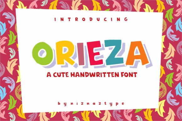 Orieza: A Handwritten Font for Modern Editorial Design