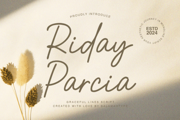 Riday Parcia: A Script Amp Typeface for Modern Editorial Design